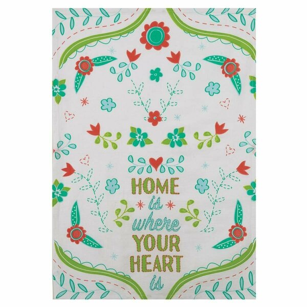 Tarifa 18 x 25 in. Home is Where Your Heart is Kitchen Towel, 4PK TA3691735
